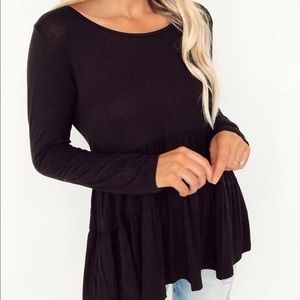 Black Tiered Top